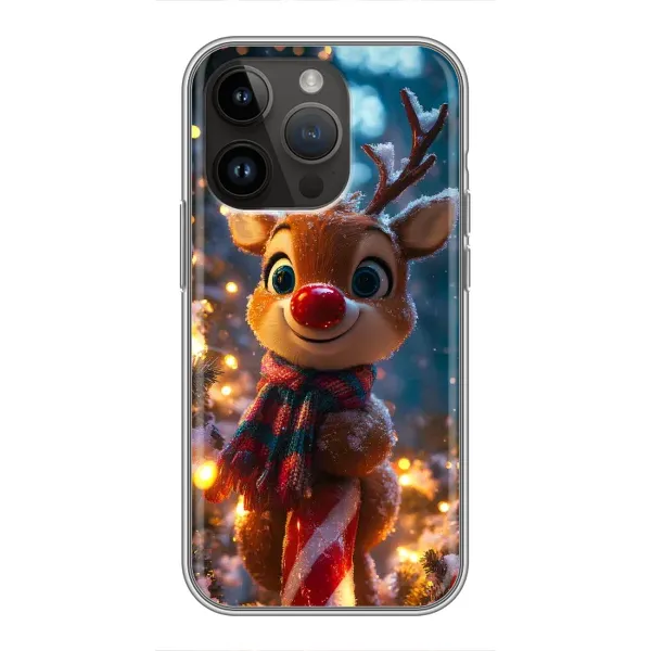 Чехол с принтом «Олень с шарфом» для iPhone 14 Pro Max Чехол с принтом «Олень с шарфом» для iPhone 14 Pro Max