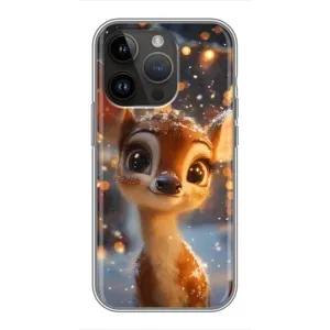 Чехол с принтом «Олененок среди гирлянд» для iPhone 14 Pro Max