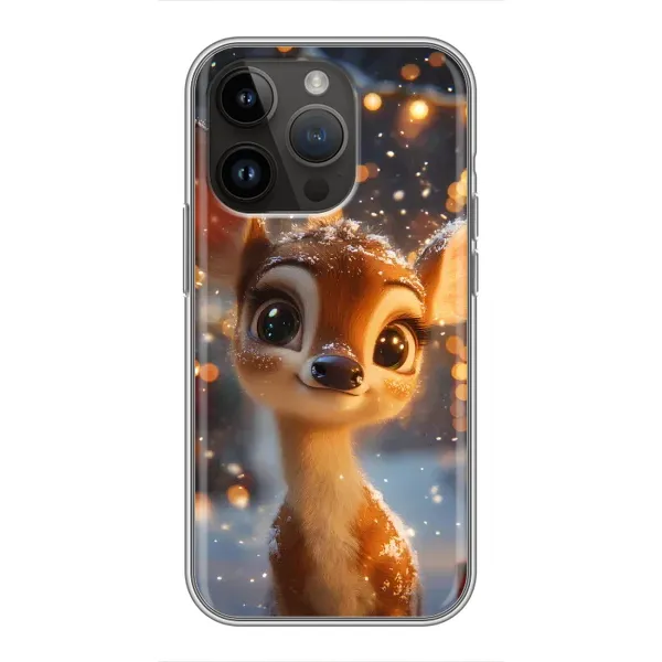 Чехол с принтом «Олененок среди гирлянд» для iPhone 14 Pro Max Чехол с принтом «Олененок среди гирлянд» для iPhone 14 Pro Max