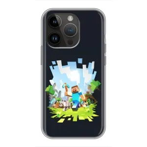 Чохол з принтом «персонажі Minecraft» для iPhone 14 Pro Max