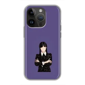 Чохли Венсдей на iPhone 14 Pro Max Уенсдей (AlphaPrint) (Венздей у чорному)