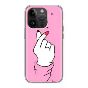 Чохол з принтом для iPhone 14 Pro Max (AlphaPrint - Знак сердечка)