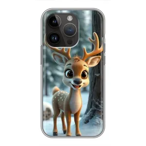 Чехол с принтом «Олененок в лесу» для iPhone 14 Pro
