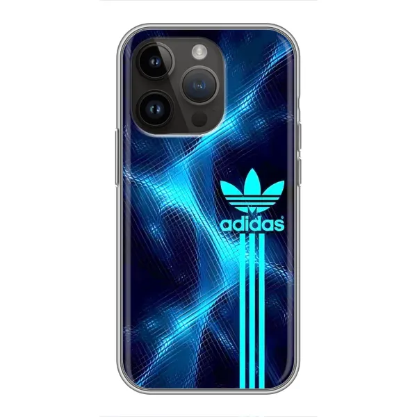 Чехол с принтом «Синий Адидас» для iPhone 14 Pro
