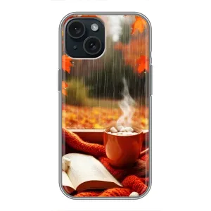Чехол с принтом «Кофе и дождь» для iPhone 14