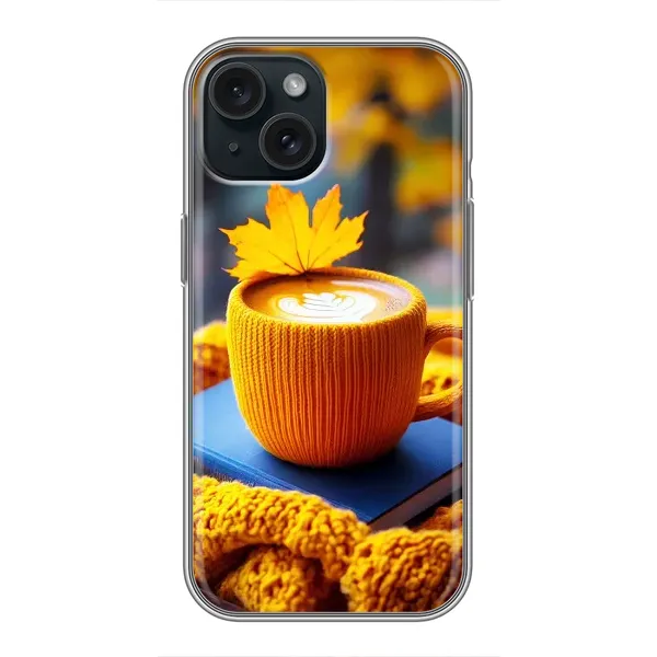 Чехол с принтом «Кофе на желтом пледе» для iPhone 14 Чехол с принтом «Кофе на желтом пледе» для iPhone 14