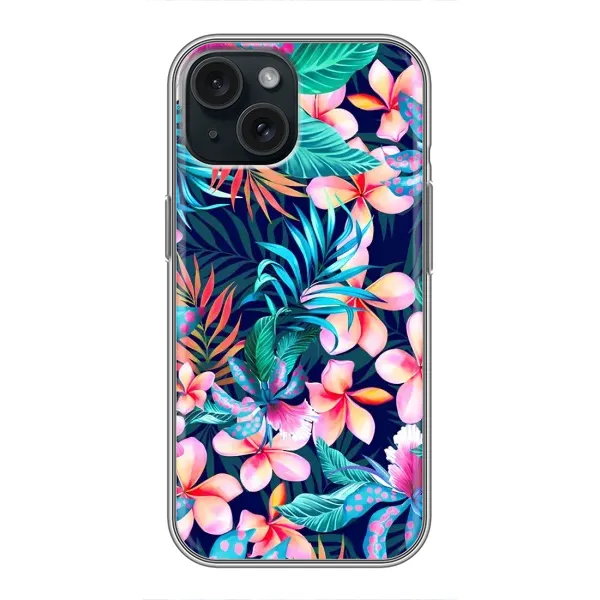 Чехол с принтом «Красочные цветы» для iPhone 14