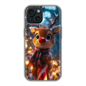 Чехол с принтом «Олень с шарфом» для iPhone 14