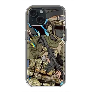 Чехлы с картинкой ЗСУ для iPhone 14 (AlphaPrint) (Воин ВСУ)