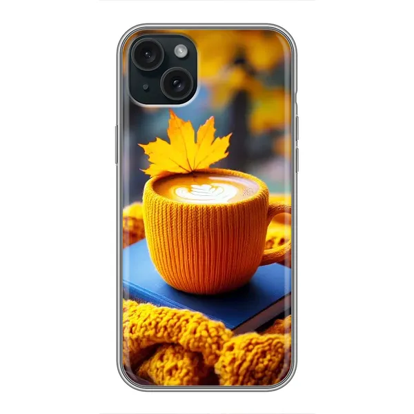 Чехол с принтом «Кофе на желтом пледе» для iPhone 14 Plus