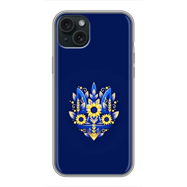 Чохол з принтом «Квітковий Герб» для iPhone 15 Plus