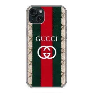 Чехол с принтом «Gucci дизайн» для iPhone 15 Plus