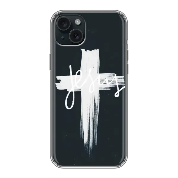Чохол з принтом «Ісус» для iPhone 15 Plus Чохол з принтом «Ісус» для iPhone 15 Plus