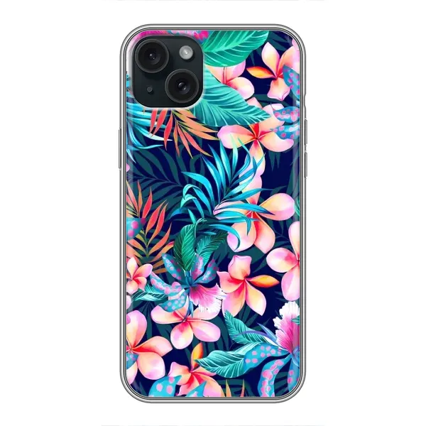 Чехол с принтом «Красочные цветы» для iPhone 15 Plus Чехол с принтом «Красочные цветы» для iPhone 15 Plus