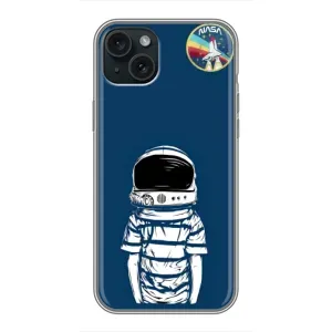 Чехол NASA для iPhone 15 Plus (AlphaPrint) (Мальчик в шлеме)