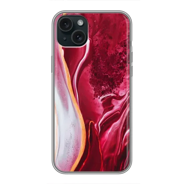 Чехол с принтом «Мрамор красный» для iPhone 15 Plus Чехол с принтом «Мрамор красный» для iPhone 15 Plus