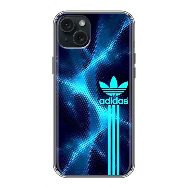 Чехол с принтом «Синий Адидас» для iPhone 15 Plus Чехол с принтом «Синий Адидас» для iPhone 15 Plus