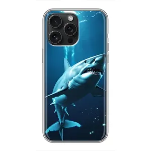Чохол з картинкою 'Хижаки' для iPhone 15 Pro Max (Акула під водою)