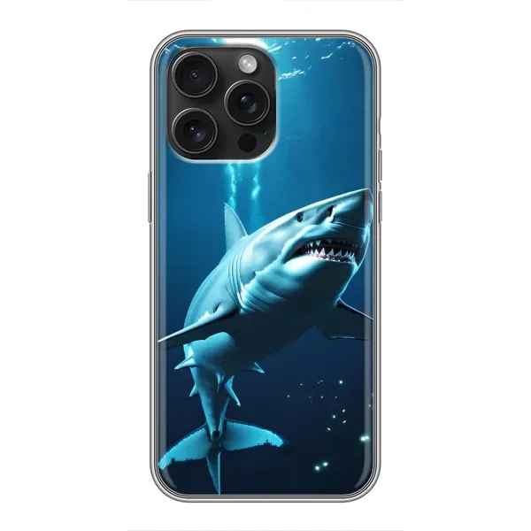 Чохол з принтом «Акула під водою» для iPhone 15 Pro Max Чохол з принтом «Акула під водою» для iPhone 15 Pro Max