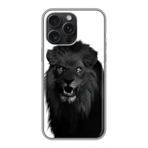 Чохли з картинкою животних iPhone 15 Pro Max (Чорний ЛЕВ)