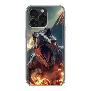Чохол з картинкою 'Хижаки' для iPhone 15 Pro Max (Вогняний динозавр)