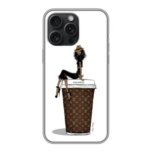 Чехол с принтом «кофе LOUIS VUITTON» для iPhone 15 Pro Max