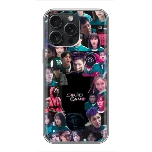 Чохол Гра в кальмара для iPhone 15 Pro Max (Колаж Гра кальмара)