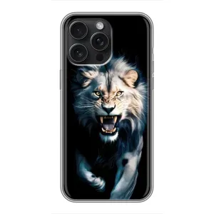Чохол з картинкою 'Хижаки' для iPhone 15 Pro Max (Лев у темряві)