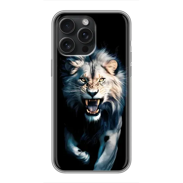 Чохол з принтом «Лев у темряві» для iPhone 15 Pro Max Чохол з принтом «Лев у темряві» для iPhone 15 Pro Max