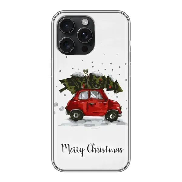 Чохол з принтом «Авто з ялинкою» для iPhone 15 Pro Max