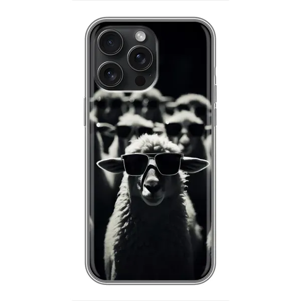 Чохол з принтом «Овечка в окулярах» для iPhone 15 Pro Max