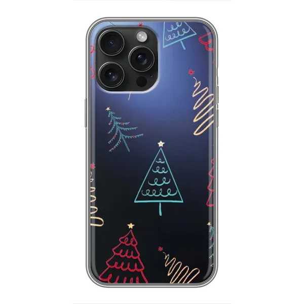 Чохол з принтом «Різдвяні ялинки» для iPhone 15 Pro Max