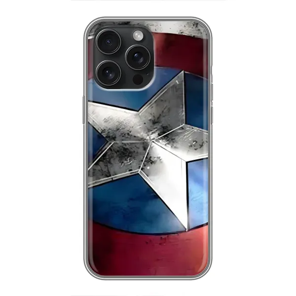 Чехол с принтом «Щит Капитана Америки» для iPhone 15 Pro Max Чехол с принтом «Щит Капитана Америки» для iPhone 15 Pro Max