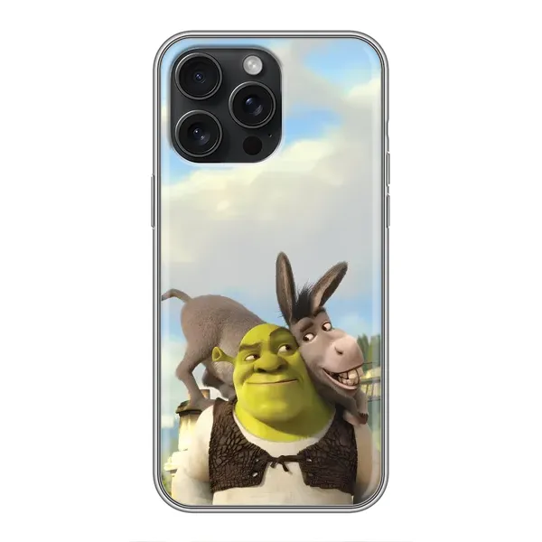 Чохол з принтом «Шрек та Осел» для iPhone 15 Pro Max