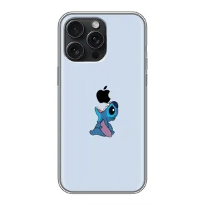Чохол з принтом Стіч на iPhone 15 Pro Max (Stitch apple)