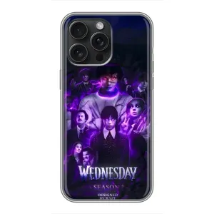 Чохол з дизайном Венздей 2 на iPhone 15 Pro Max (Фіолетова магія Венздей)
