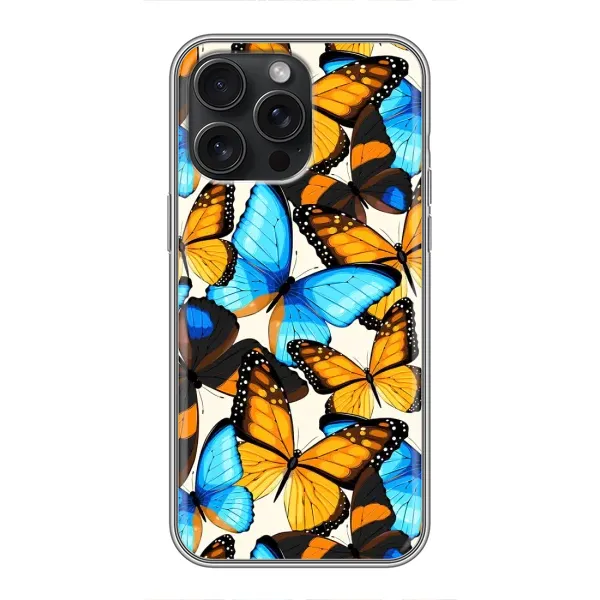 Чохол з принтом «Яскраві метелики» для iPhone 15 Pro Max Чохол з принтом «Яскраві метелики» для iPhone 15 Pro Max