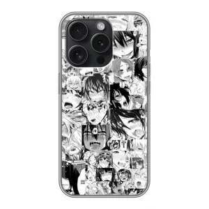 Чехол с принтом «Ahegao manga» для iPhone 15 Pro