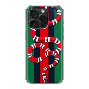 Чехол с принтом «Gucci змия» для iPhone 15 Pro
