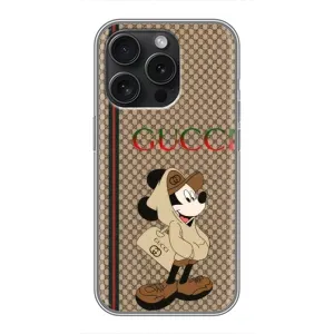 Чехол с принтом «Mickey GUCCI» для iPhone 15 Pro