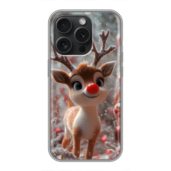 Чохол з принтом «Олень з носом» для iPhone 15 Pro Чохол з принтом «Олень з носом» для iPhone 15 Pro
