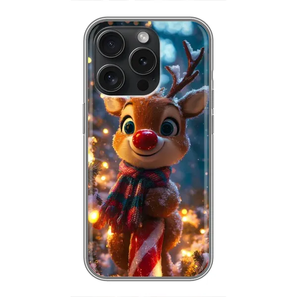 Чохол з принтом «Олень з шарфом» для iPhone 15 Pro Чохол з принтом «Олень з шарфом» для iPhone 15 Pro
