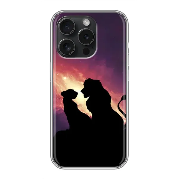 Чохол з принтом «Силует Сімба і Налу» для iPhone 15 Pro