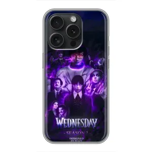 Чохол з дизайном Венздей 2 на iPhone 15 Pro (Фіолетова магія Венздей)