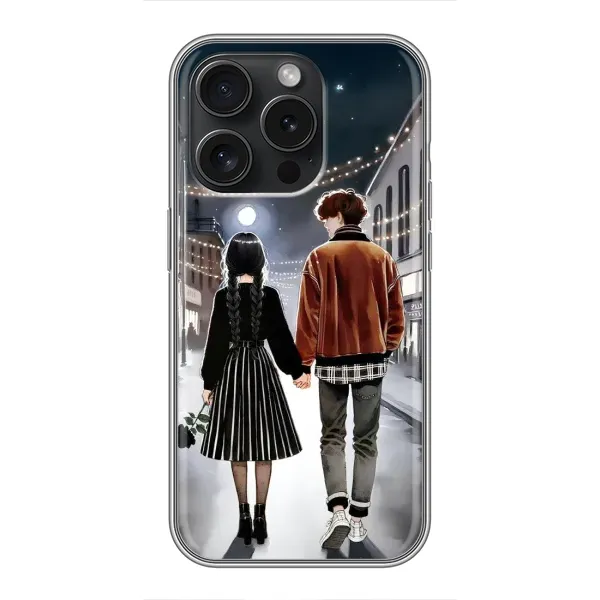 Чохол з принтом «Венздей та Тайлер» для iPhone 15 Pro