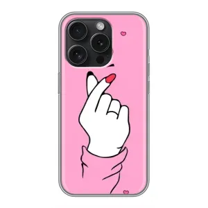 Чохол з принтом для iPhone 15 Pro (AlphaPrint - Знак сердечка)