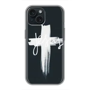 Чехол с принтом «Иисус» для iPhone 15
