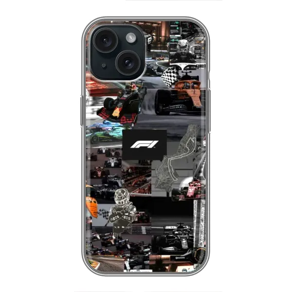 Чохол з принтом «Гоночний колаж Ф1» для iPhone 15 Чохол з принтом «Гоночний колаж Ф1» для iPhone 15
