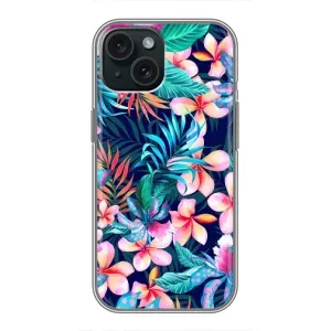 Чехол с принтом «Красочные цветы» для iPhone 15