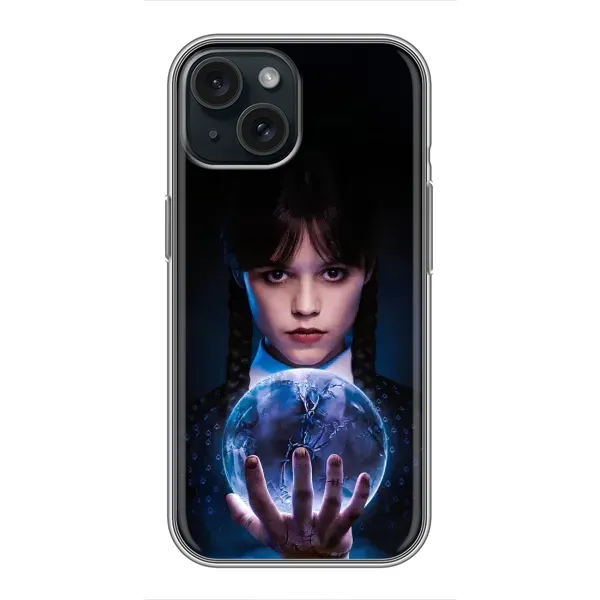 Чохол з принтом «Магічна сфера Венздей» для iPhone 15 Чохол з принтом «Магічна сфера Венздей» для iPhone 15